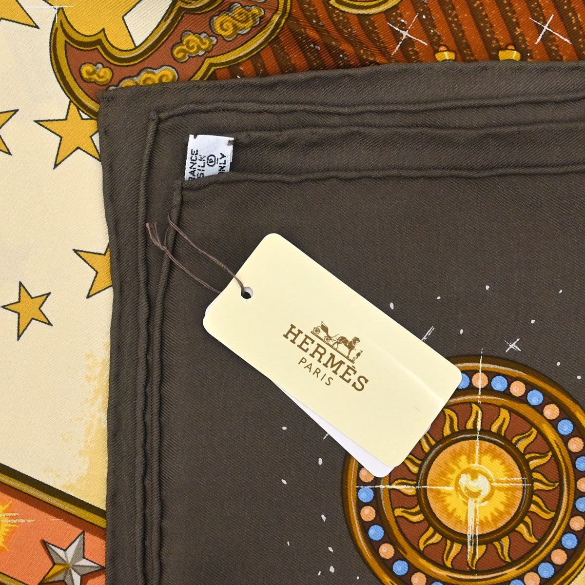 Hermes Scarf Carre 90 La Magie Brown Small Good