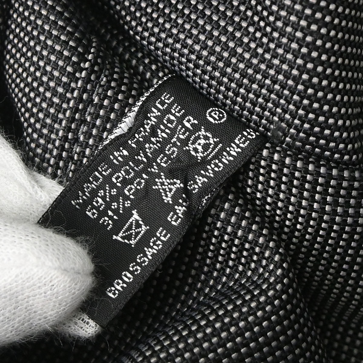 Hermes Gray Canvas Herline Tote TGM Handbag