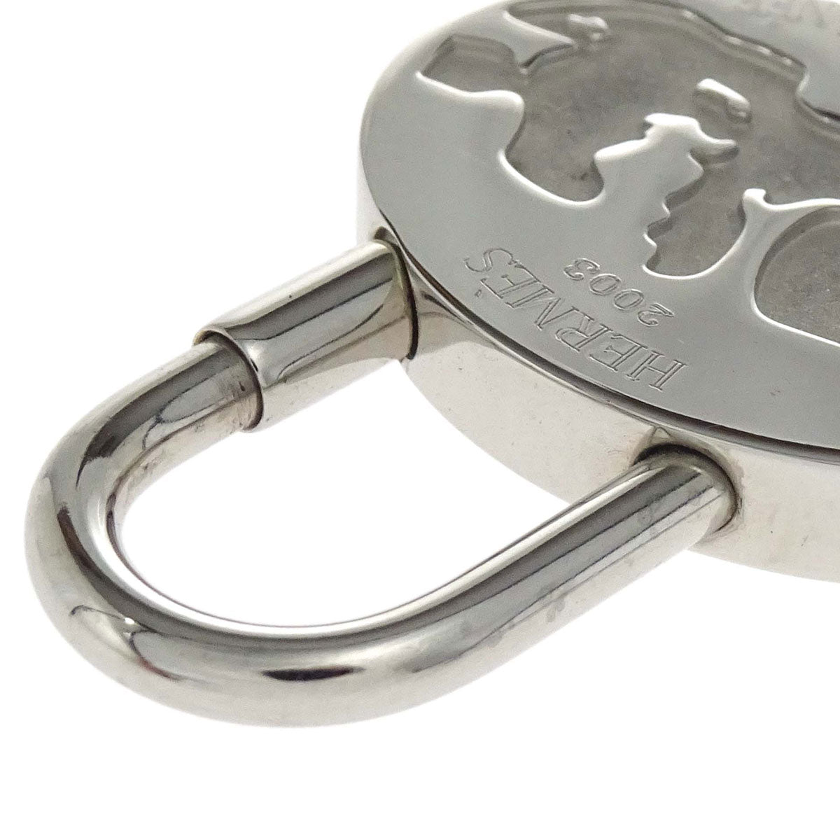 Hermes 2003 Mediterranean Cadena Padlock Silver Small Good