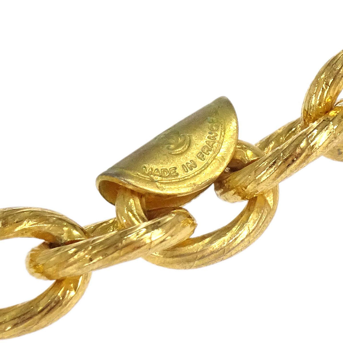 Chanel Gold Chain Tie Motif Necklace