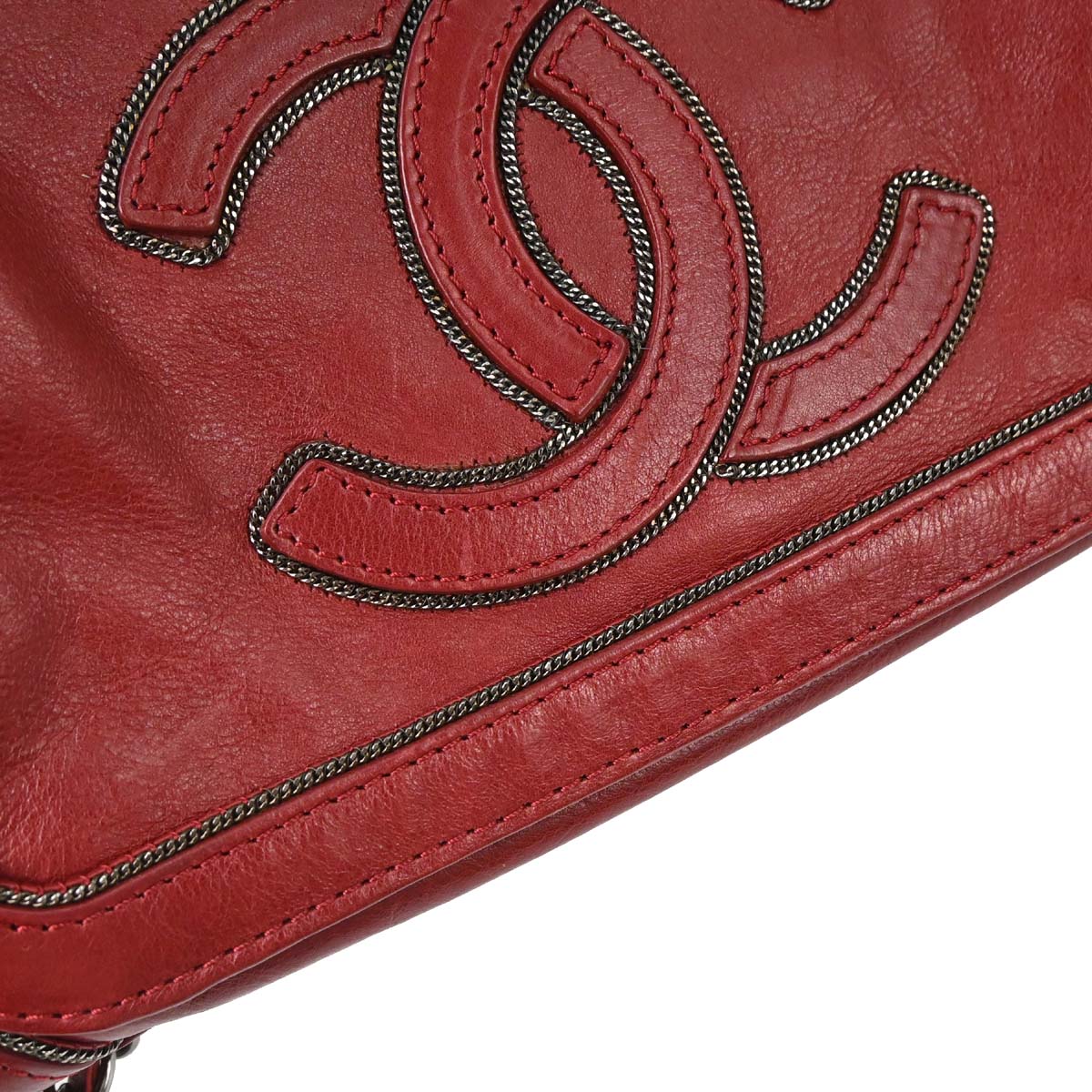 Chanel Burgundy Calfskin Handbag