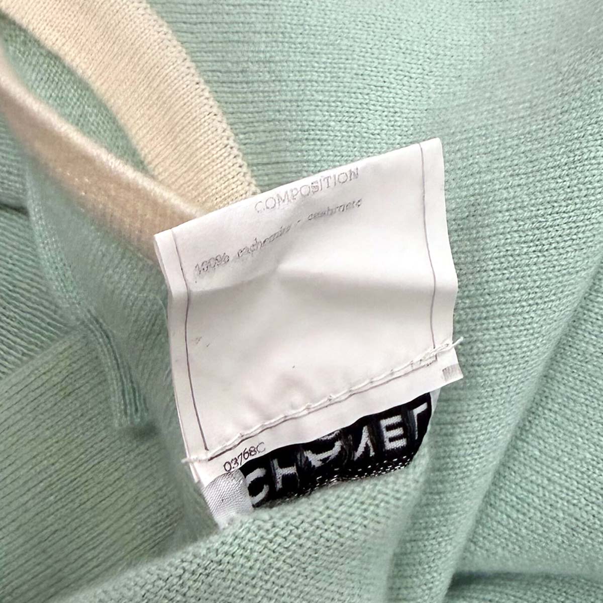 Chanel 1996 Set Cardigan Short Sleeve Top Green #38