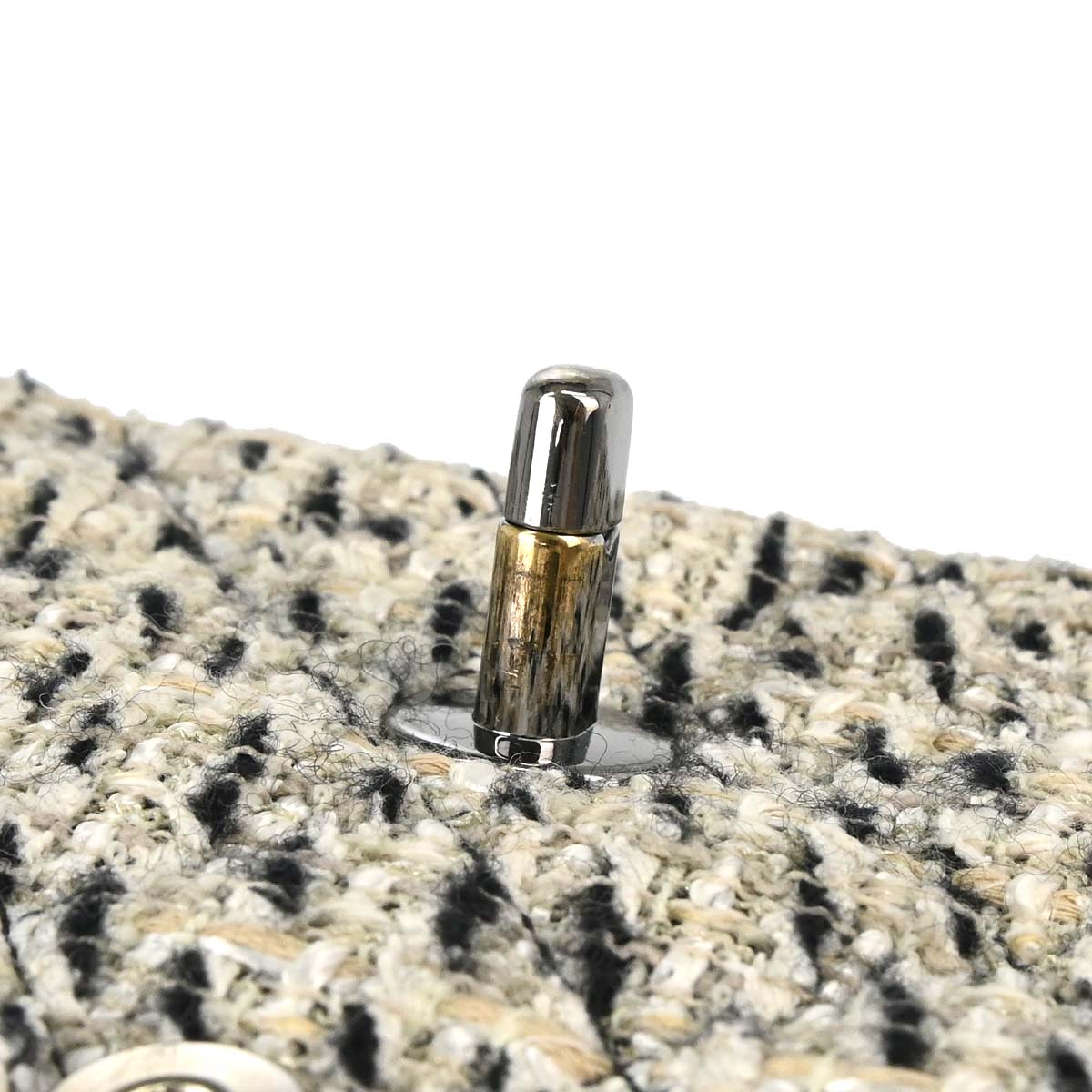 Chanel 2005-2006 Gray Tweed Medium Classic Double Flap Shoulder Bag