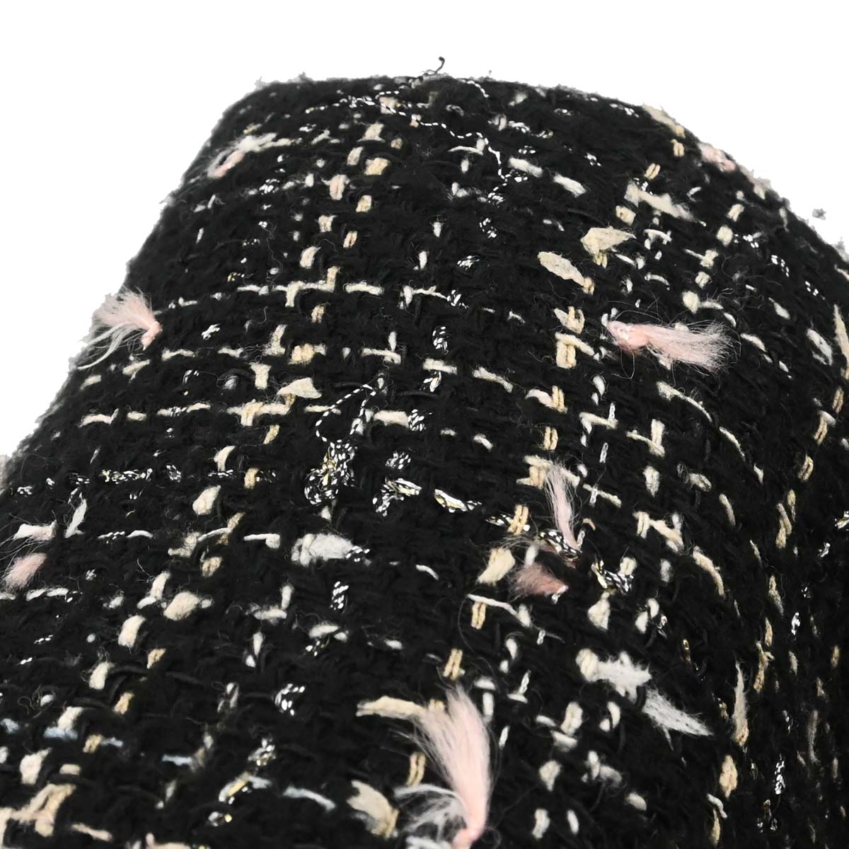 Chanel 2005 Emblem Double Breasted Long Jacket Tweed Black #34