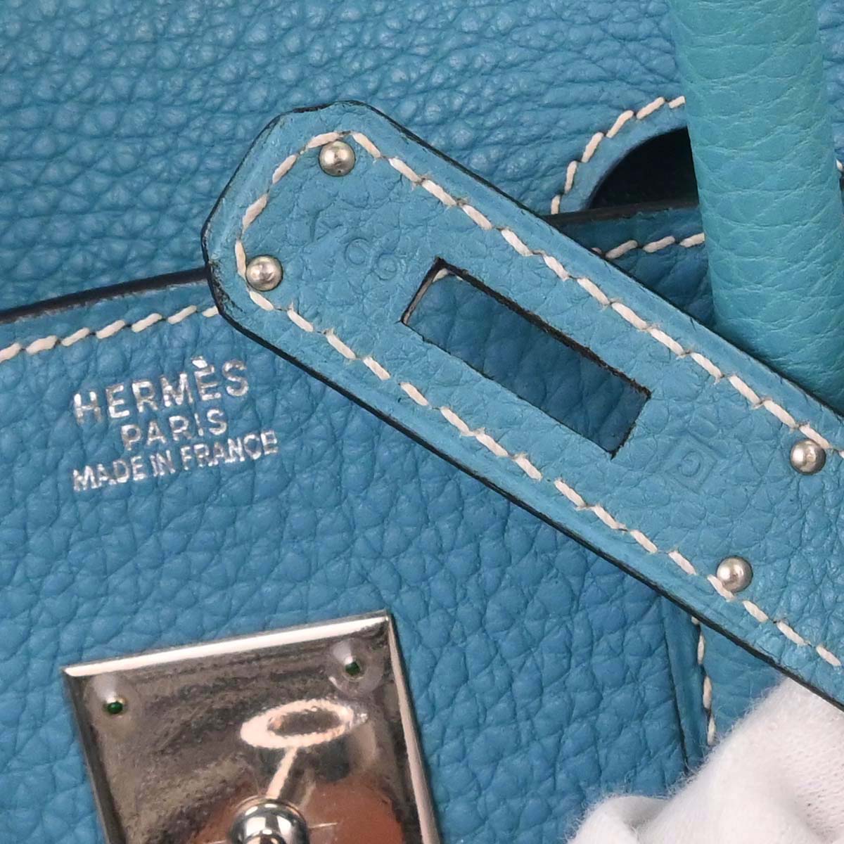 Hermes Blue Jean Togo Birkin 30 Handbag