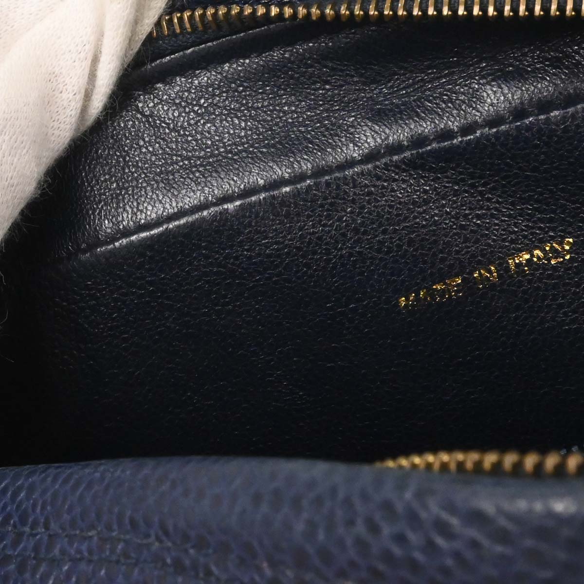 Chanel Navy Caviar Skin Camera Bag Shoulder Bag