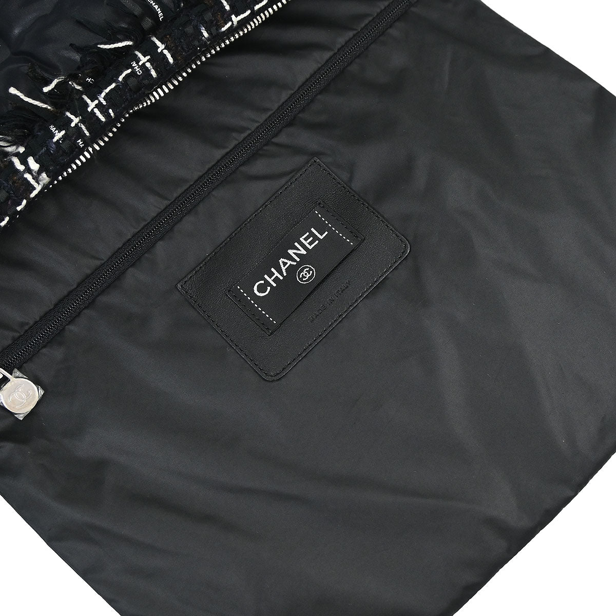 Chanel Black Nylon Coco Neige Doudoune 2way Shoulder Tote Bag