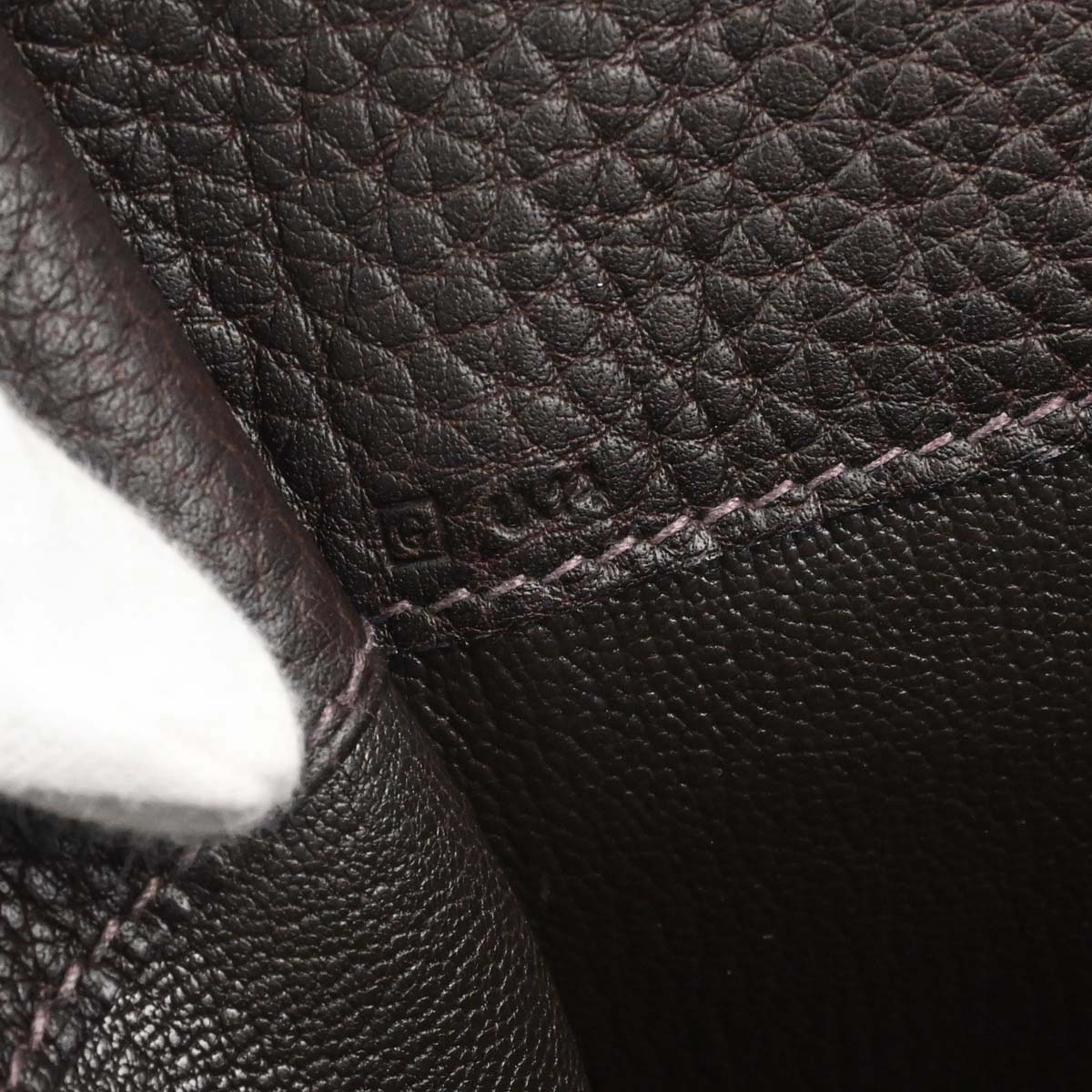 Hermes Marron Fjord White Bus GM Tote Bag