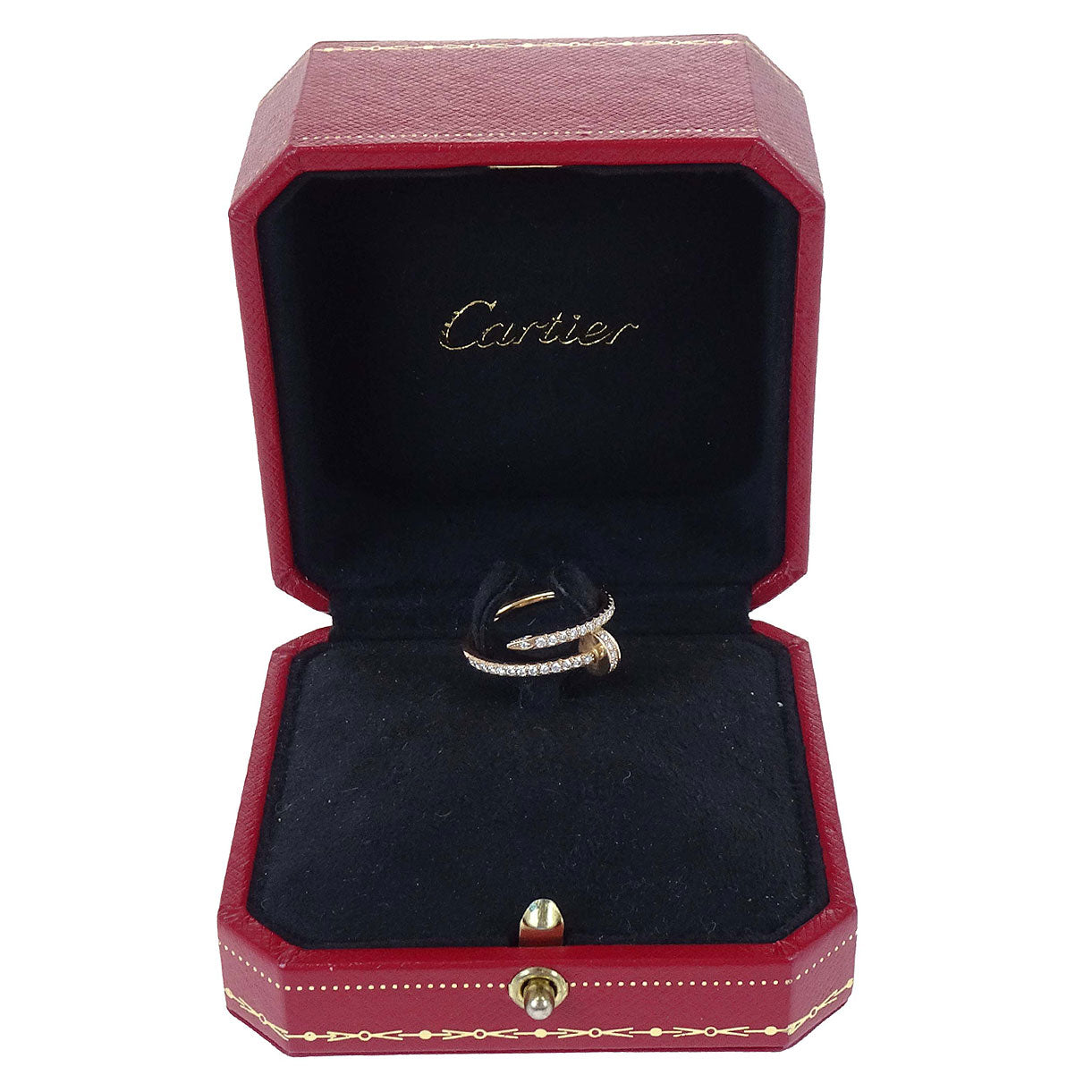 Cartier Juste Un Clou Ring INZ377 Au750 Diamond Gold #52 #51 Jewelry
