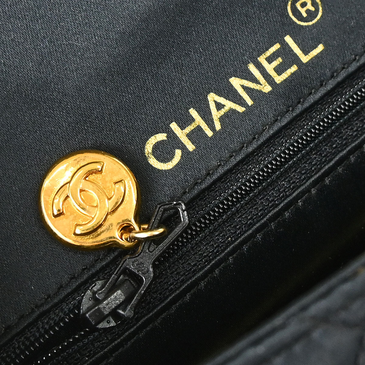 Chanel 1989-1991 Black Satin Mini Classic Square Flap Shoulder Bag 17