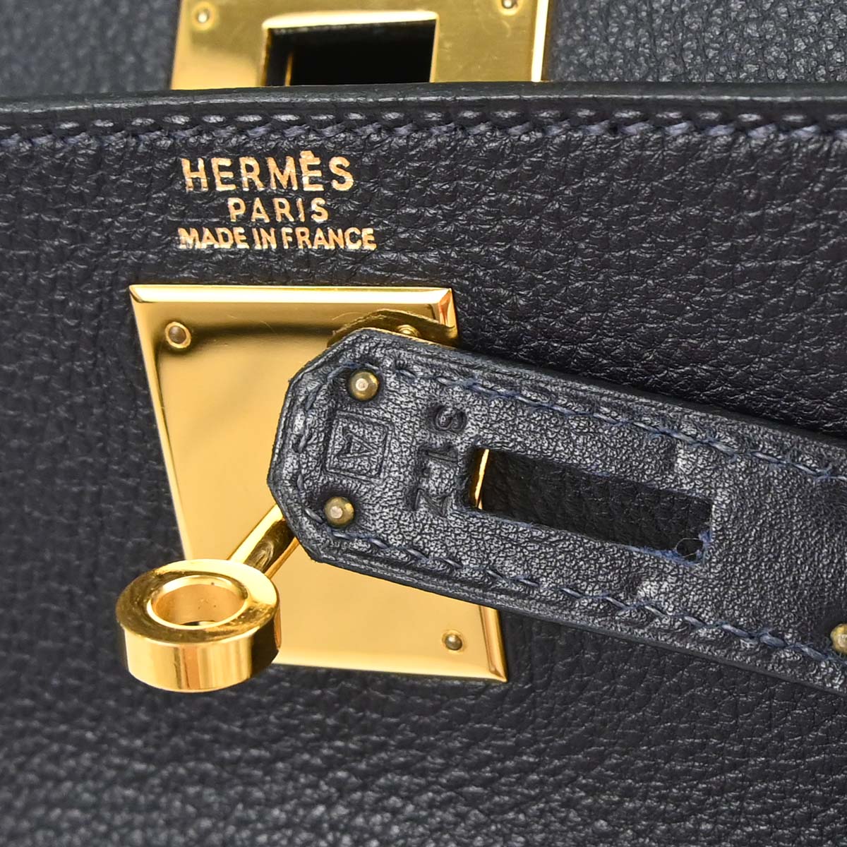 Hermes Blue Indigo Togo Kelly 32 Retourne 2way Shoulder Handbag