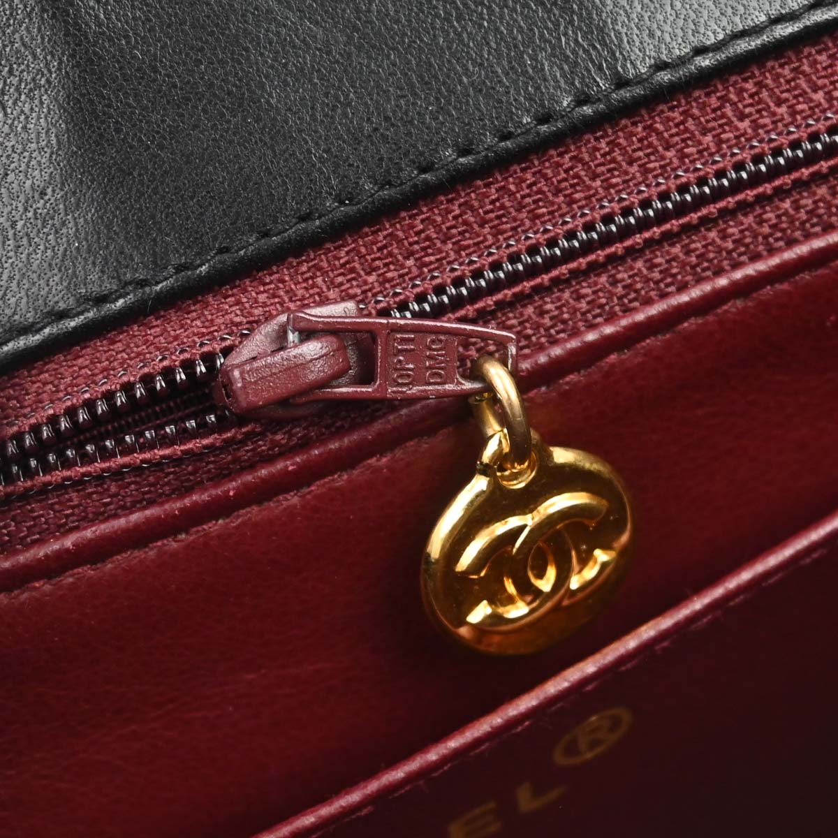 Chanel 1991-1994 Black Lambskin Mademoiselle Single Flap Shoulder Bag