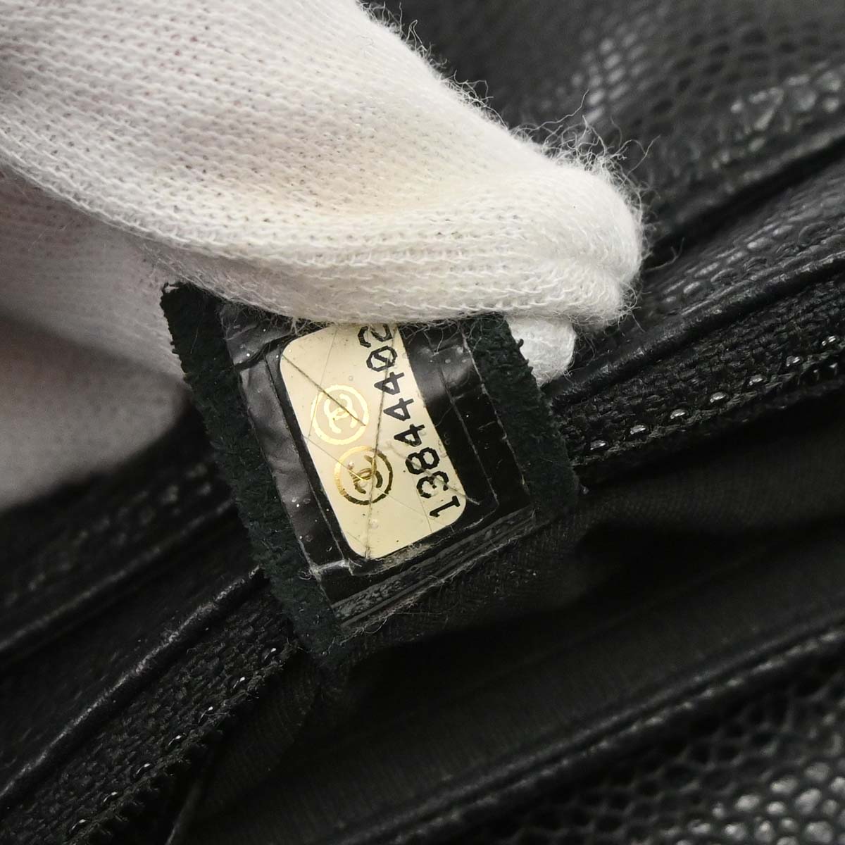 Chanel 2009-2010 Black Caviar Skin Half Moon Flap WOC Wallet on Chain Shoulder Bag