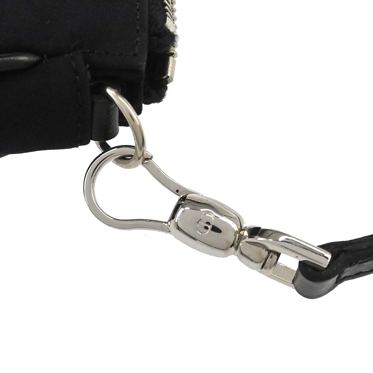 Christian Dior Black Canvas Beaded Saddle Handbag