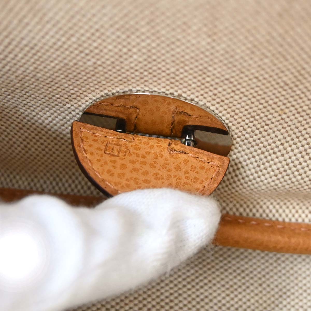 Hermes Natural Toile H Vache Liegee Sac Colorado MM Shoulder Bag
