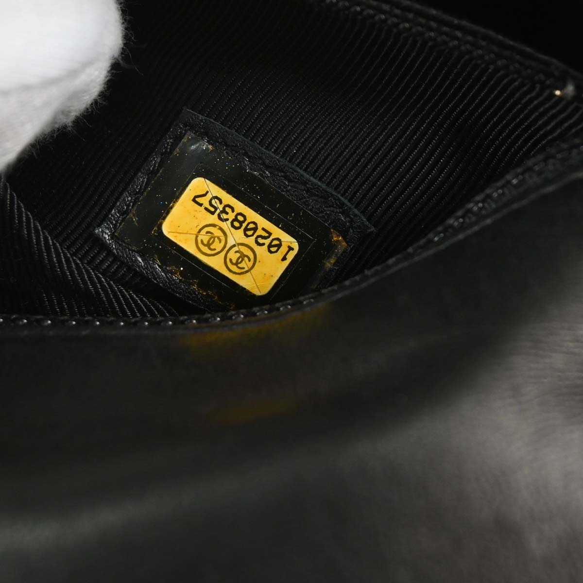 Chanel 2005-2006 Black Lambskin Top Handle Handbag