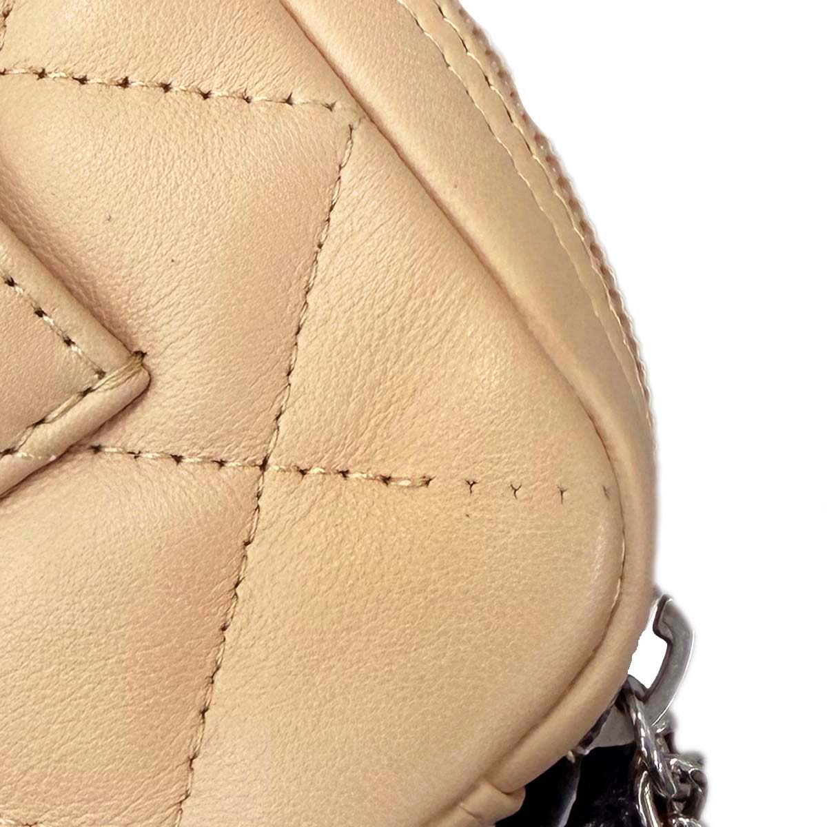 Chanel 2005-2006 Beige Black Calfskin Cambon Ligne Handbag