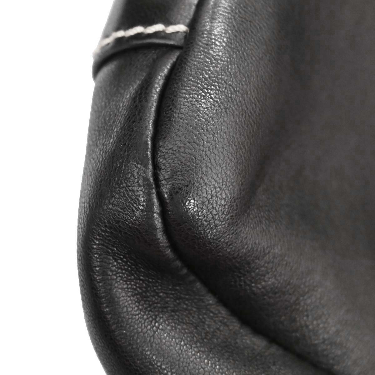 Chanel Black Lambskin Wild Stitch Accordion Flap Bag Shoulder Bag