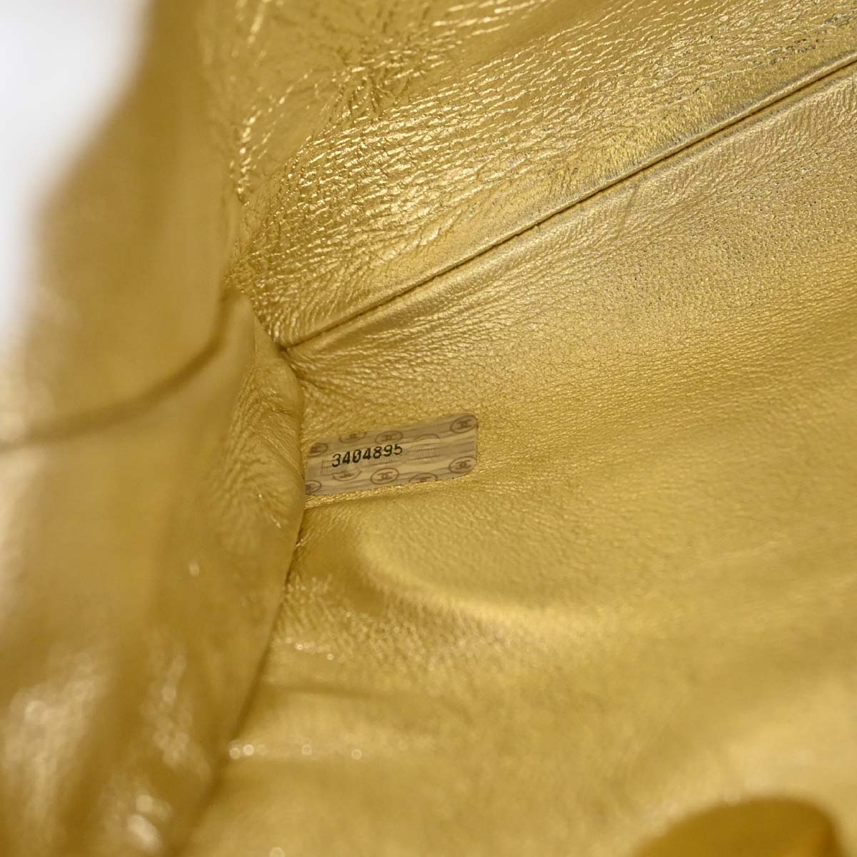 Chanel 1994-1996 Gold Lambskin Caged-chain Handbag