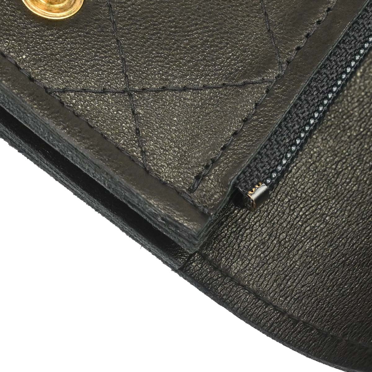 Chanel 1991-1994 Black Lambskin Chain Wallet