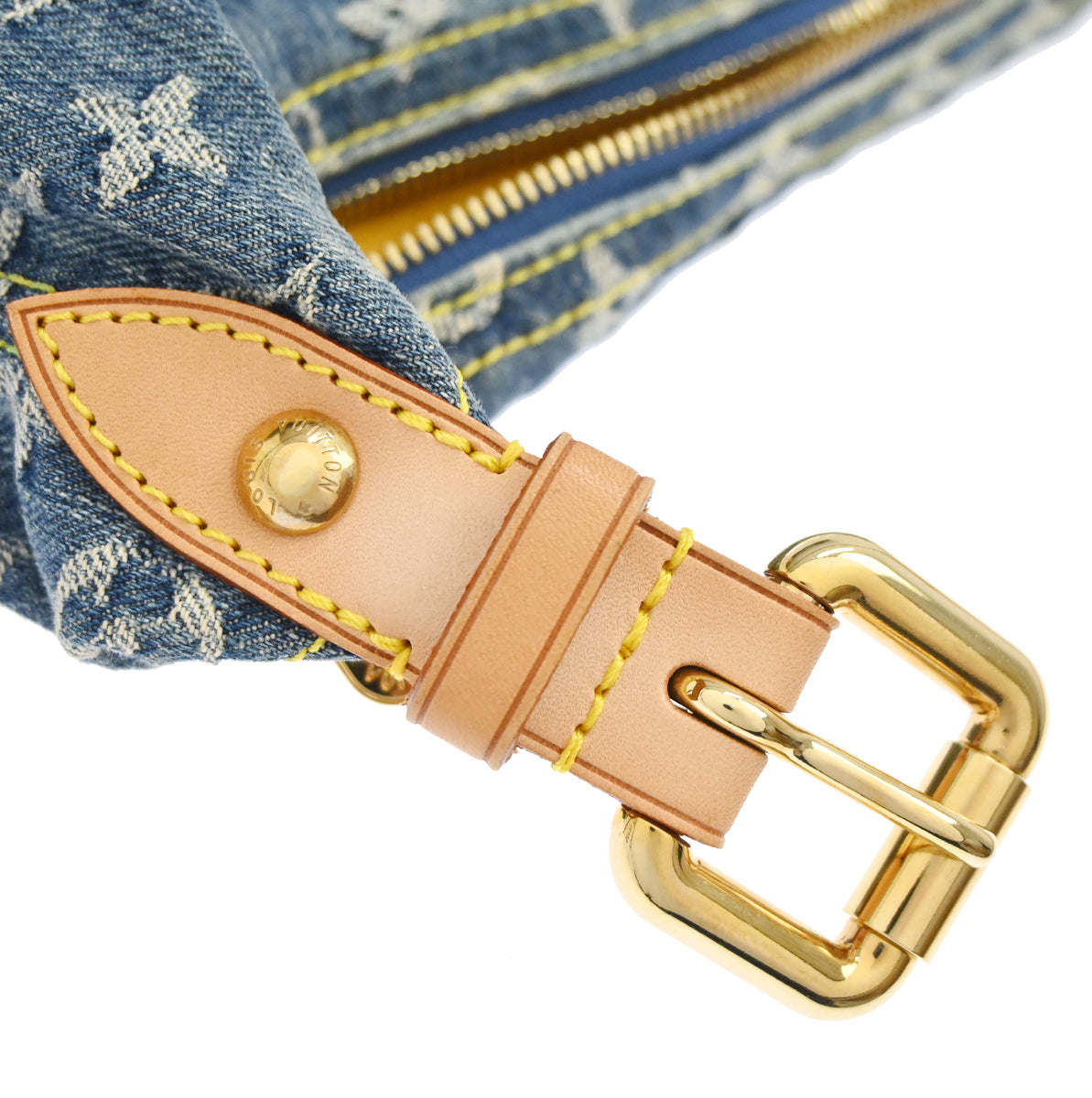 Louis Vuitton 2005 Monogram Denim Baggy GM Shoulder Bag M95048