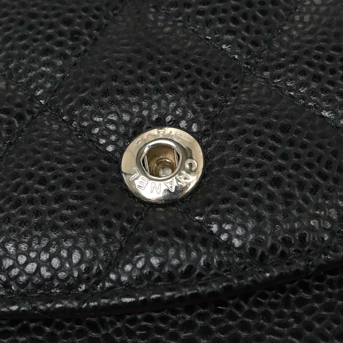 Chanel 2019 Black Caviar Skin Medium Classic Double Flap Shoulder Bag