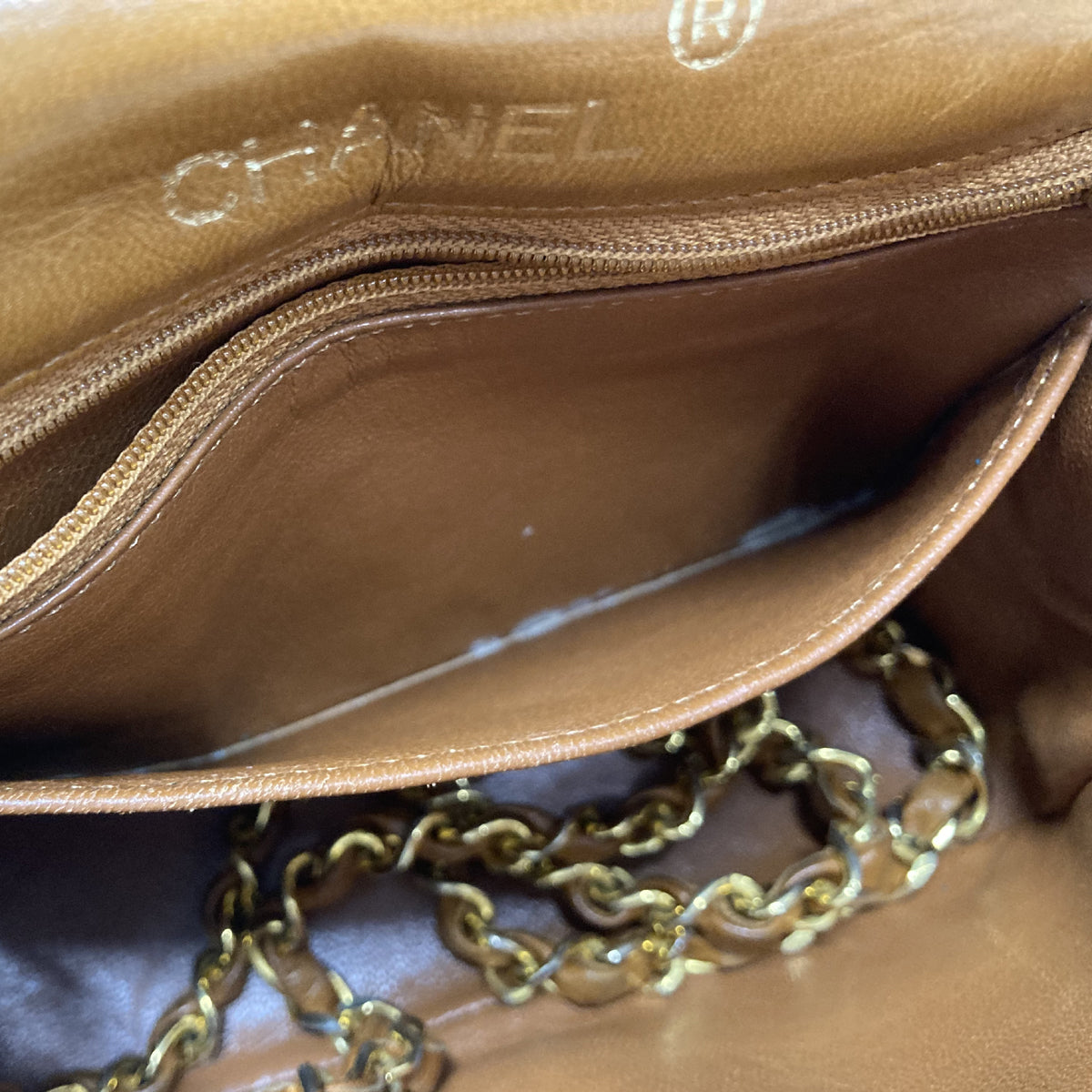 Chanel * 1989-1991 Brown Lizard Mini Classic Square Flap Shoulder Bag 17