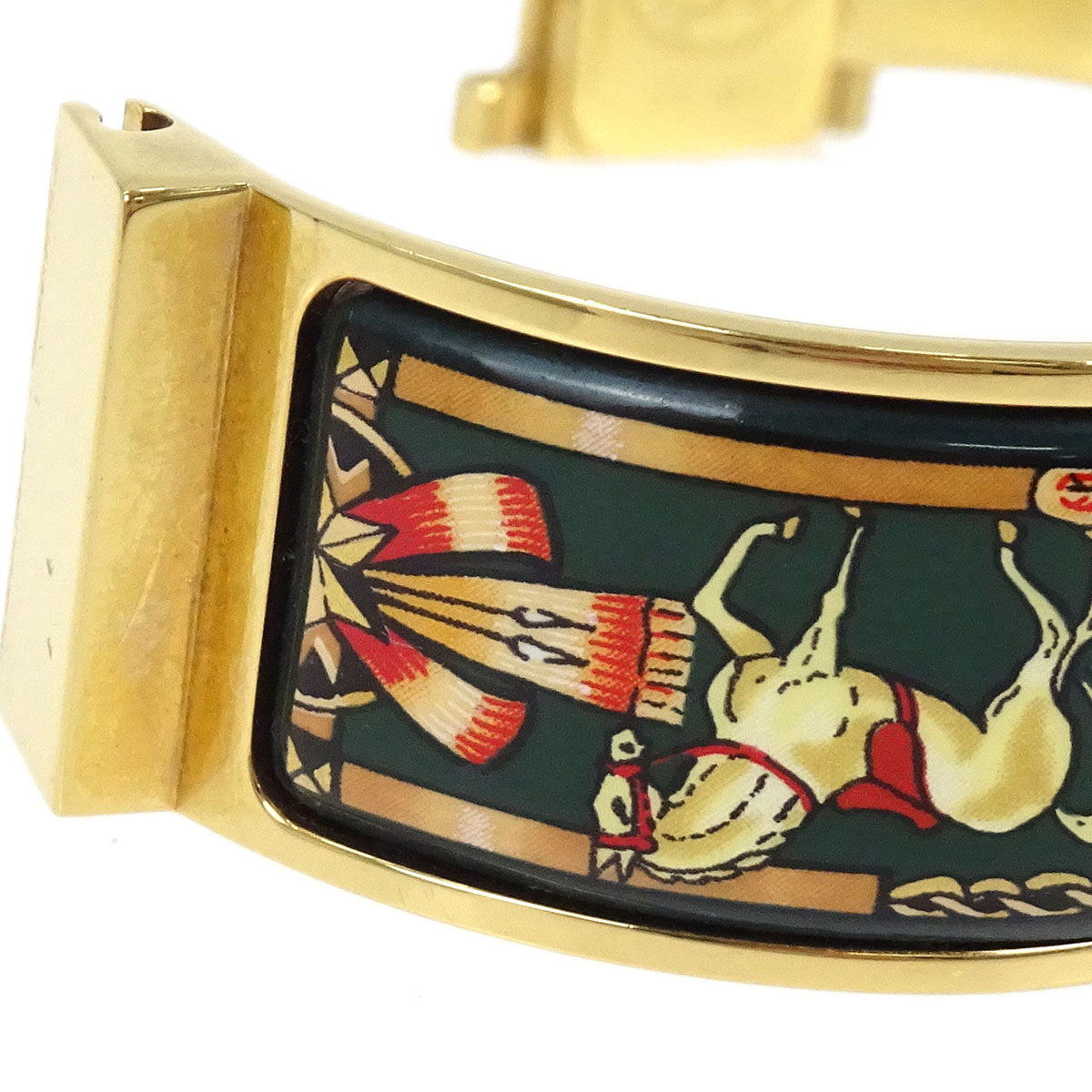 Hermes L01.201 Loquet 20mm Watch Gold Cloisonne Ware