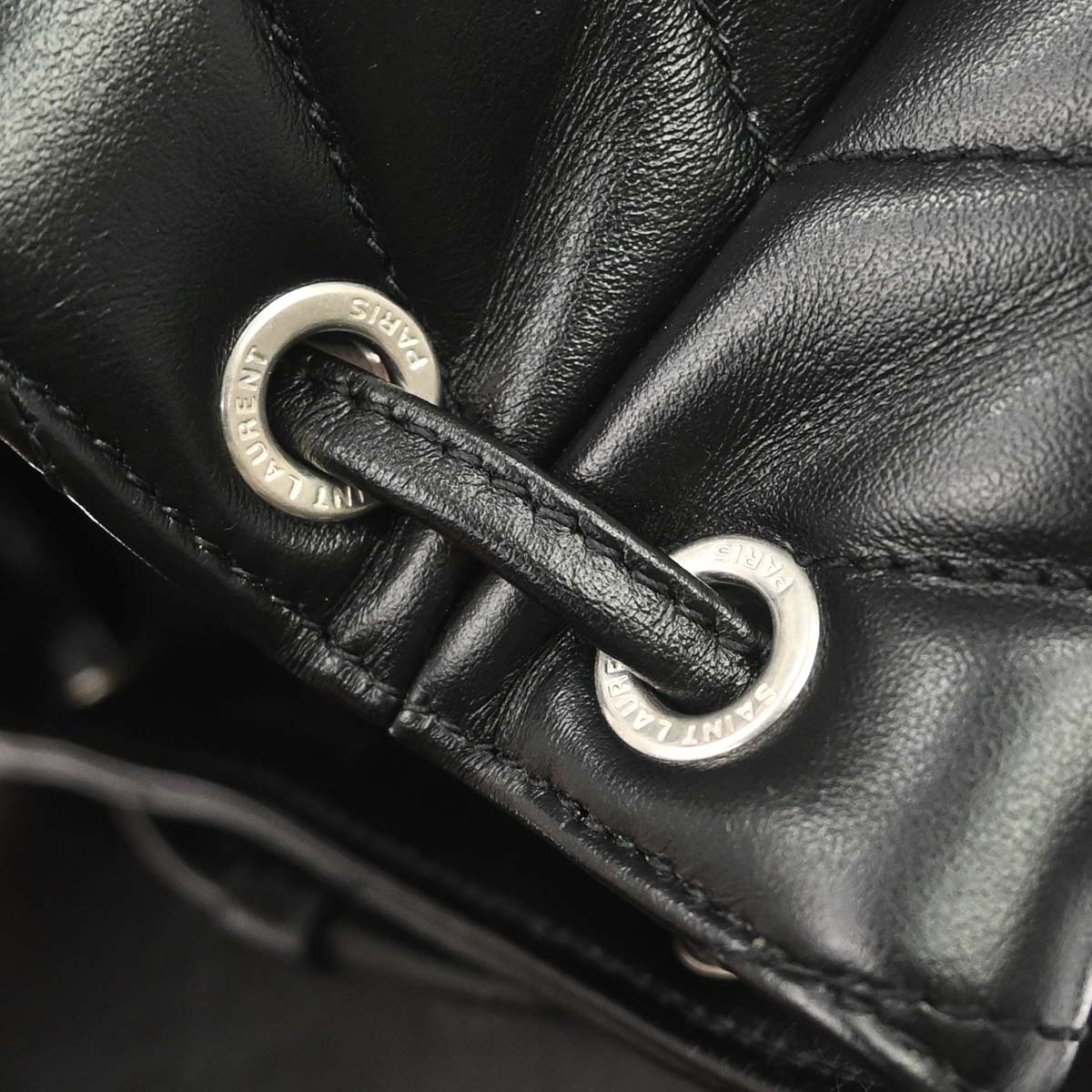 Saint Laurent Black Leather Loulou Backpack