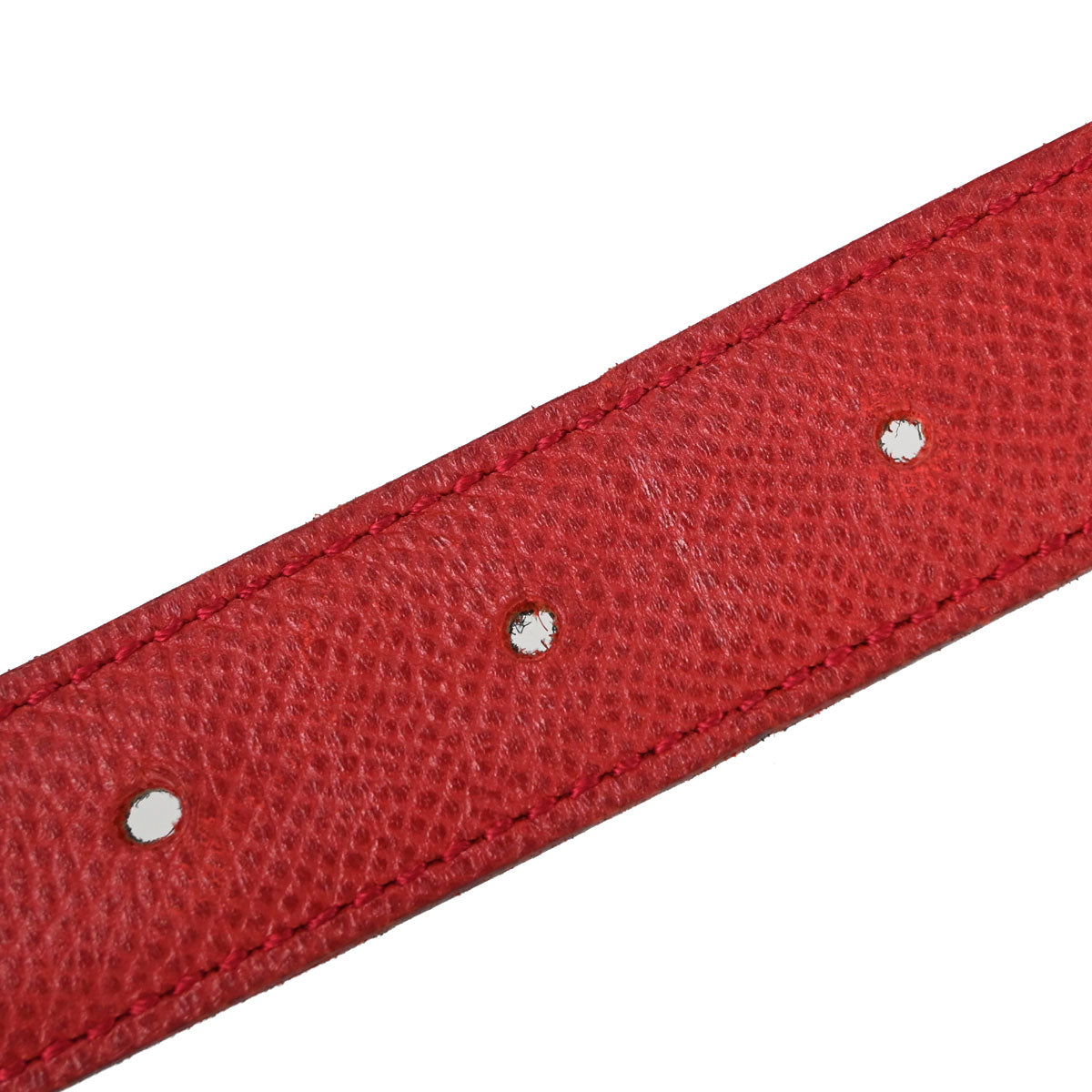Hermes Red Black Courchevel Constance Reversible Belt #70