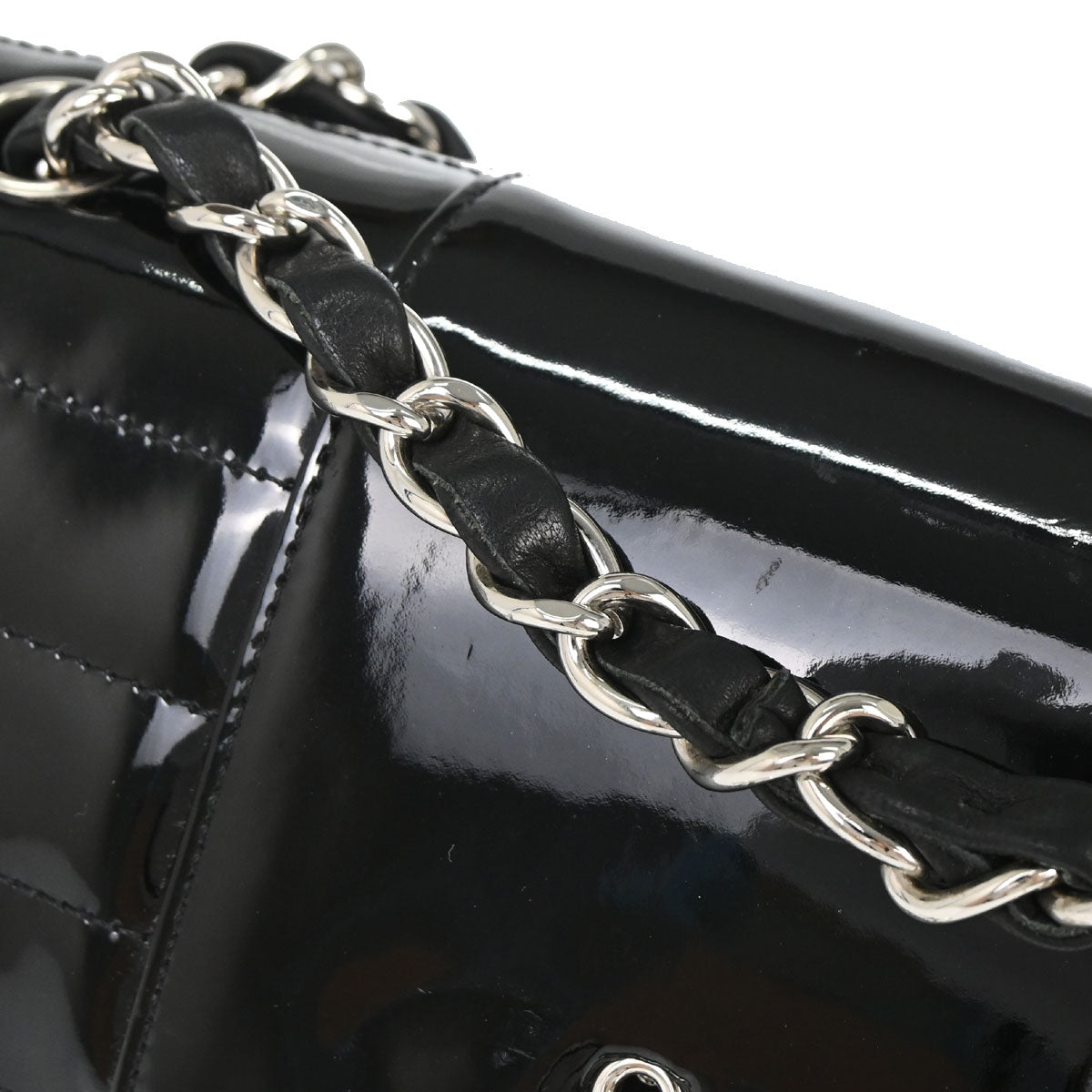 Chanel 2005-2006 Black Patent Leather Shoulder Bag
