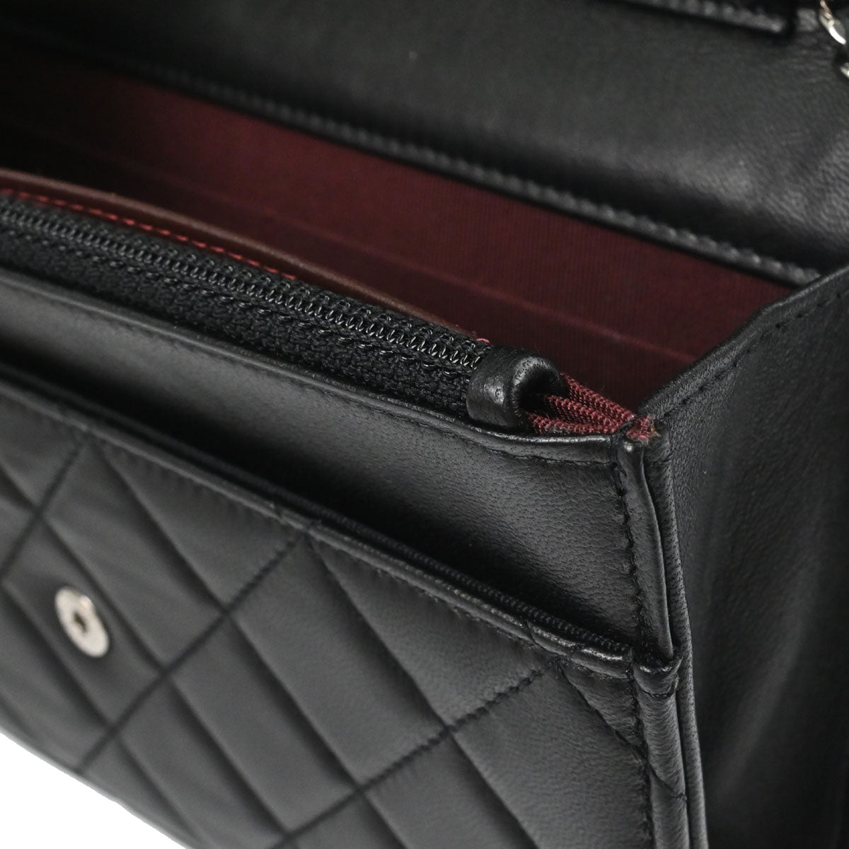 Chanel Black Lambskin Classic WOC Wallet on Chain Bag