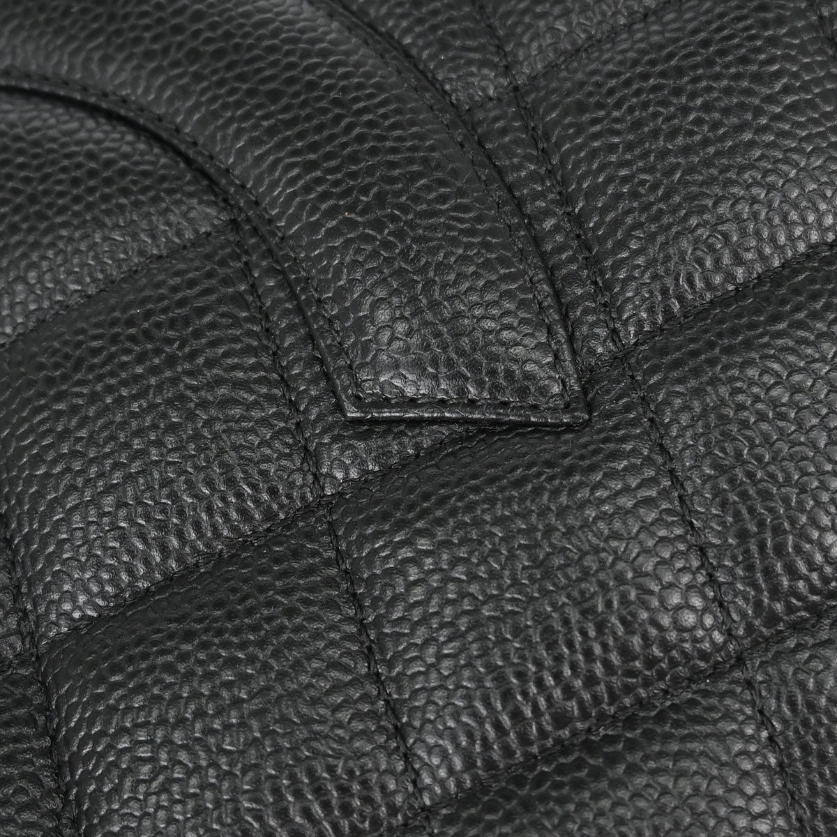 Chanel 2003-2004 Black Caviar Skin Medallion Tote Handbag