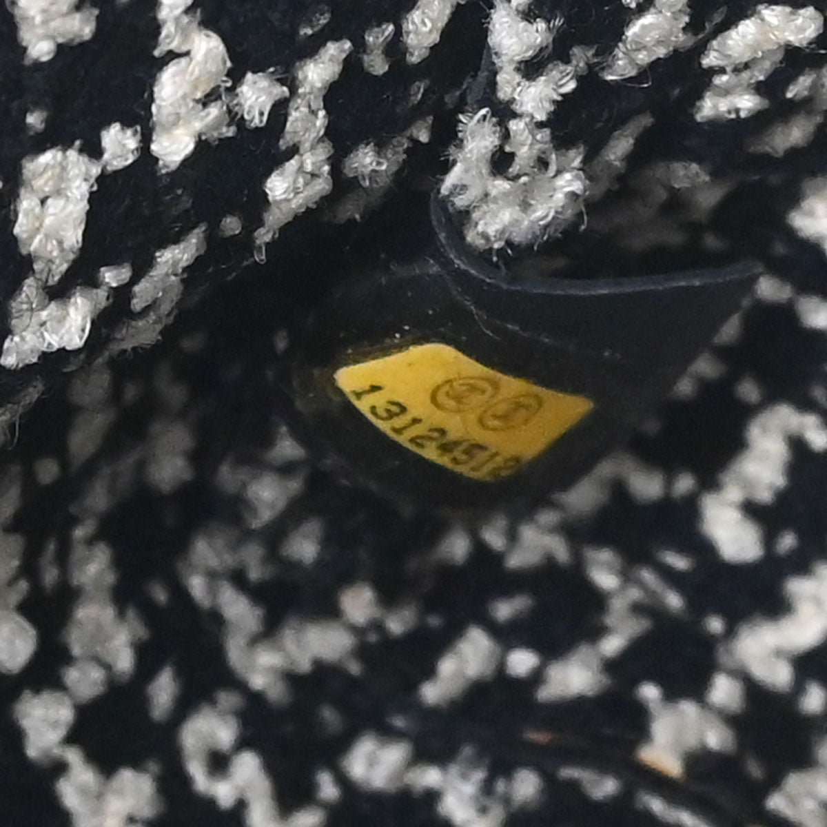 Chanel Black Leather Tweed Handbag