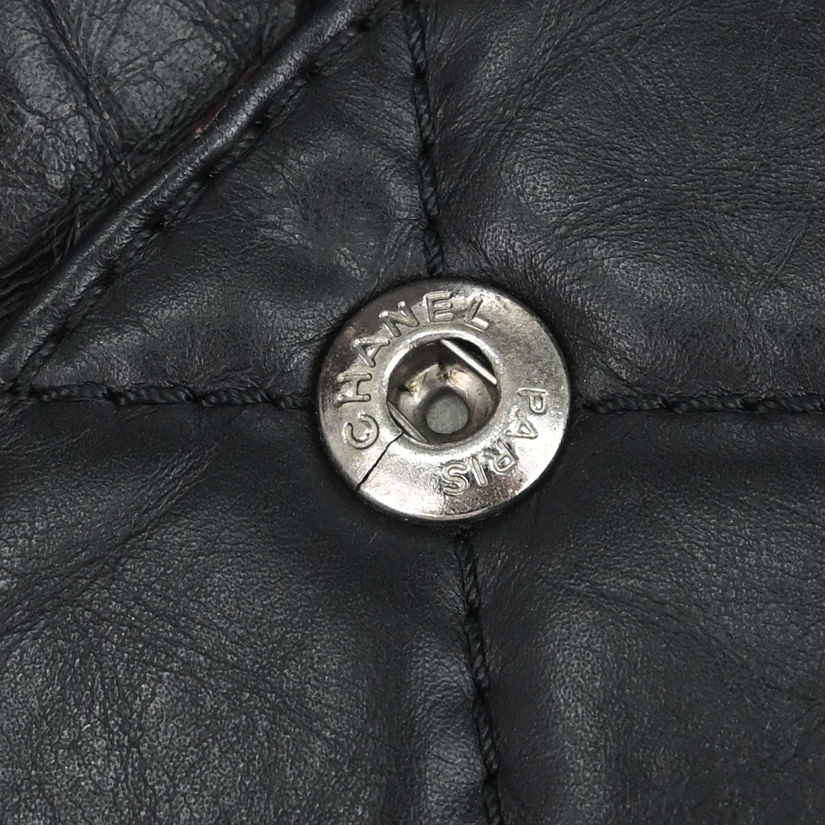 Chanel Black Calfskin 2.55 Classic Double Flap Shoulder Bag