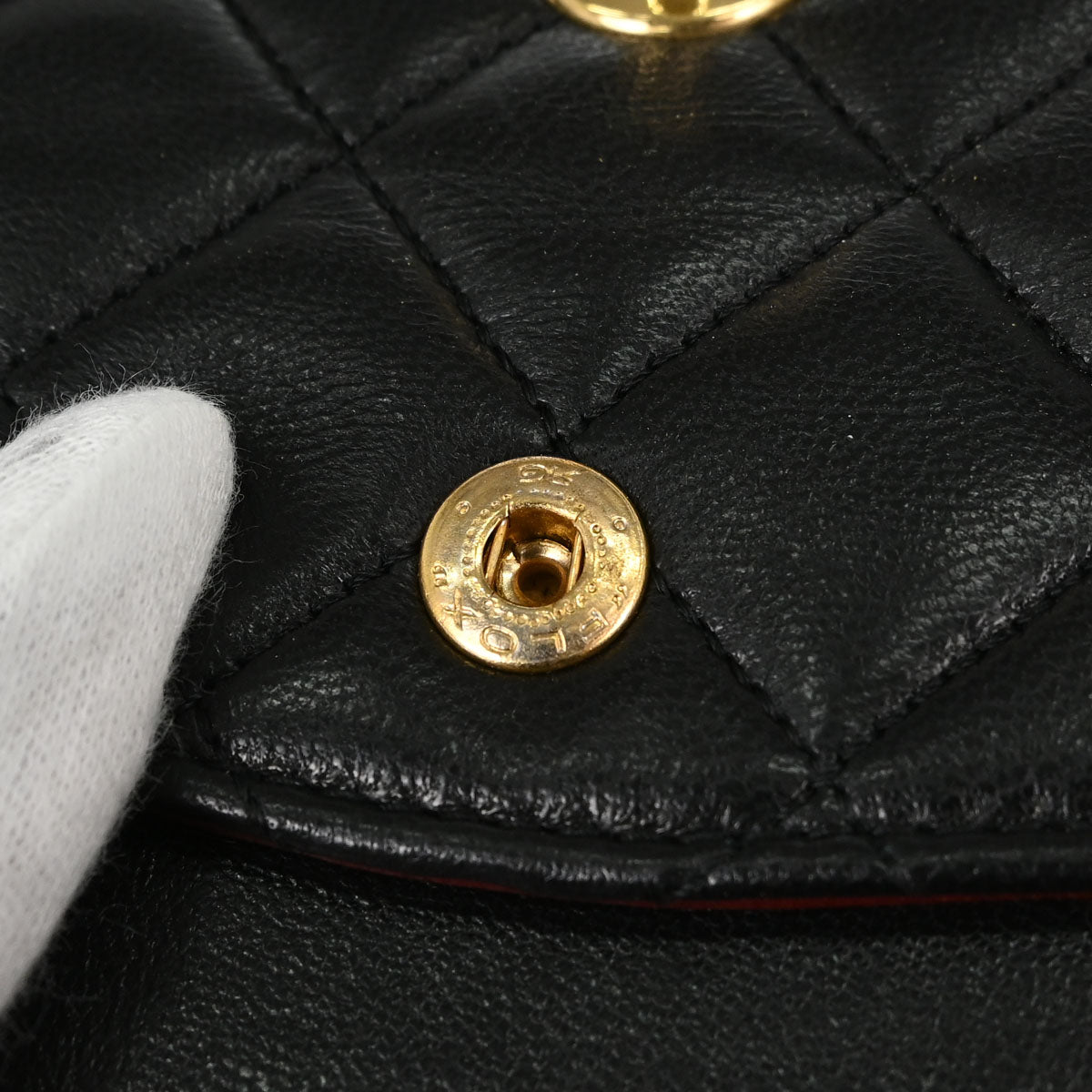 Chanel Black Lambskin Small Double Flap Shoulder Bag