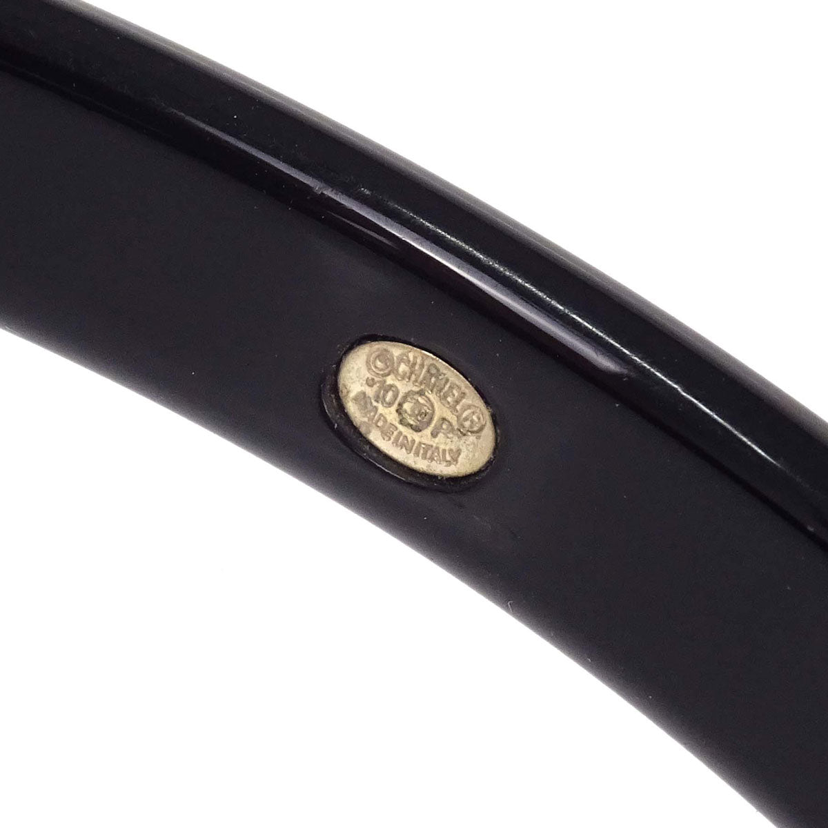 Chanel Black Acrylic Bangle Accessories 10P