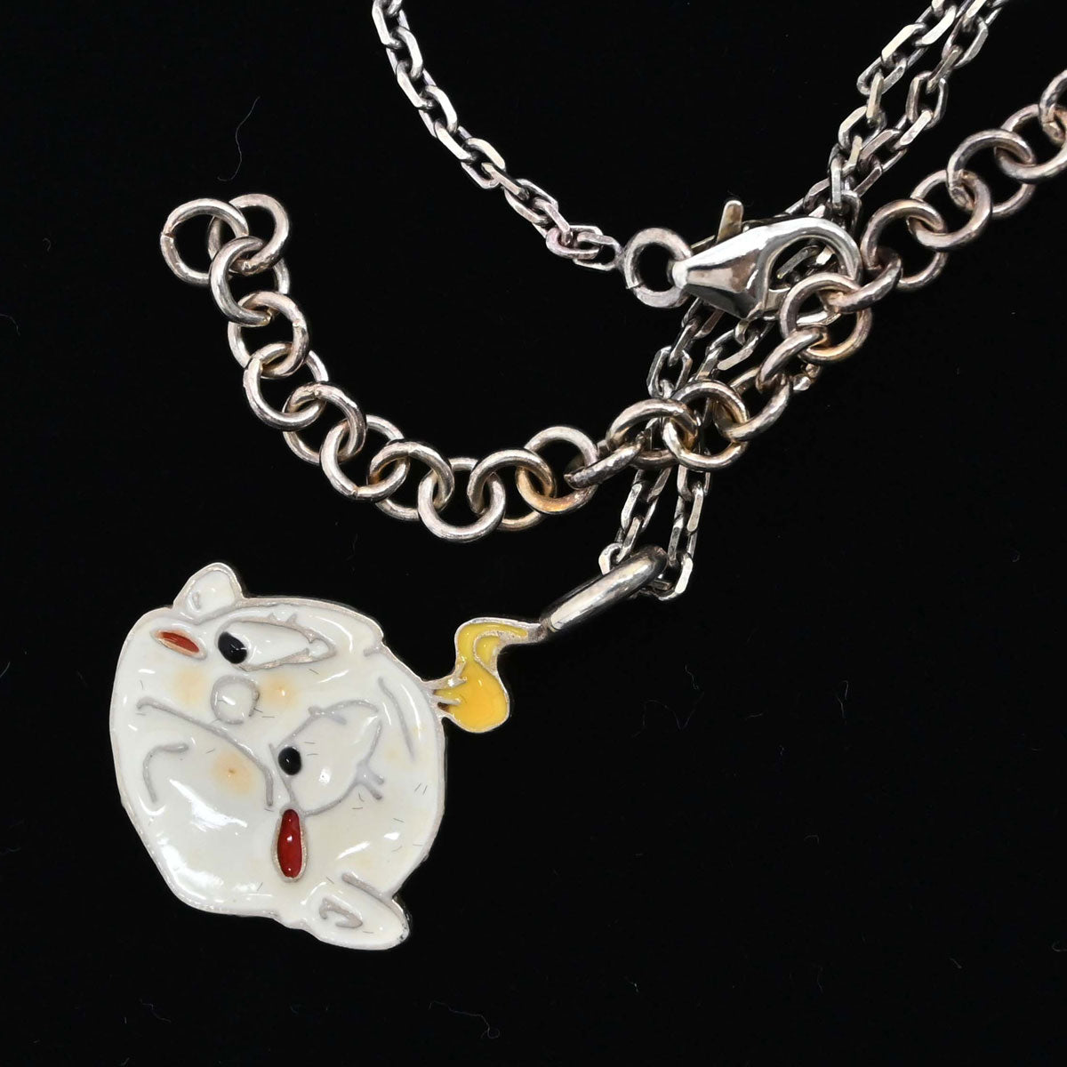 Christian Dior 2002 T-shirt Necklace Bangle Nail Seal Set White #38