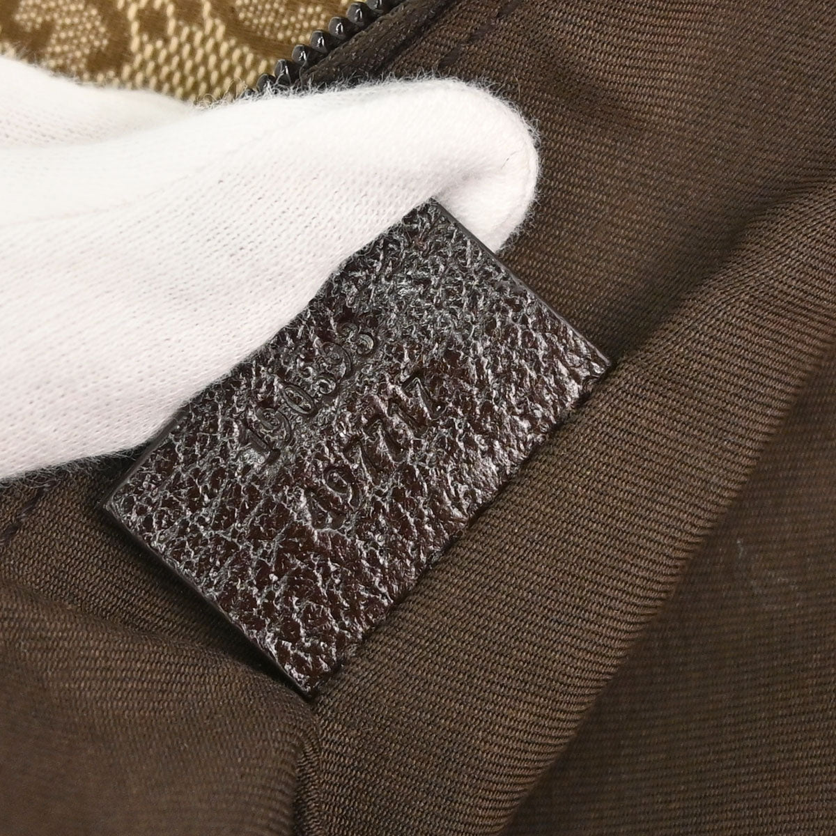 Gucci Beige Brown Canvas GG Handbag