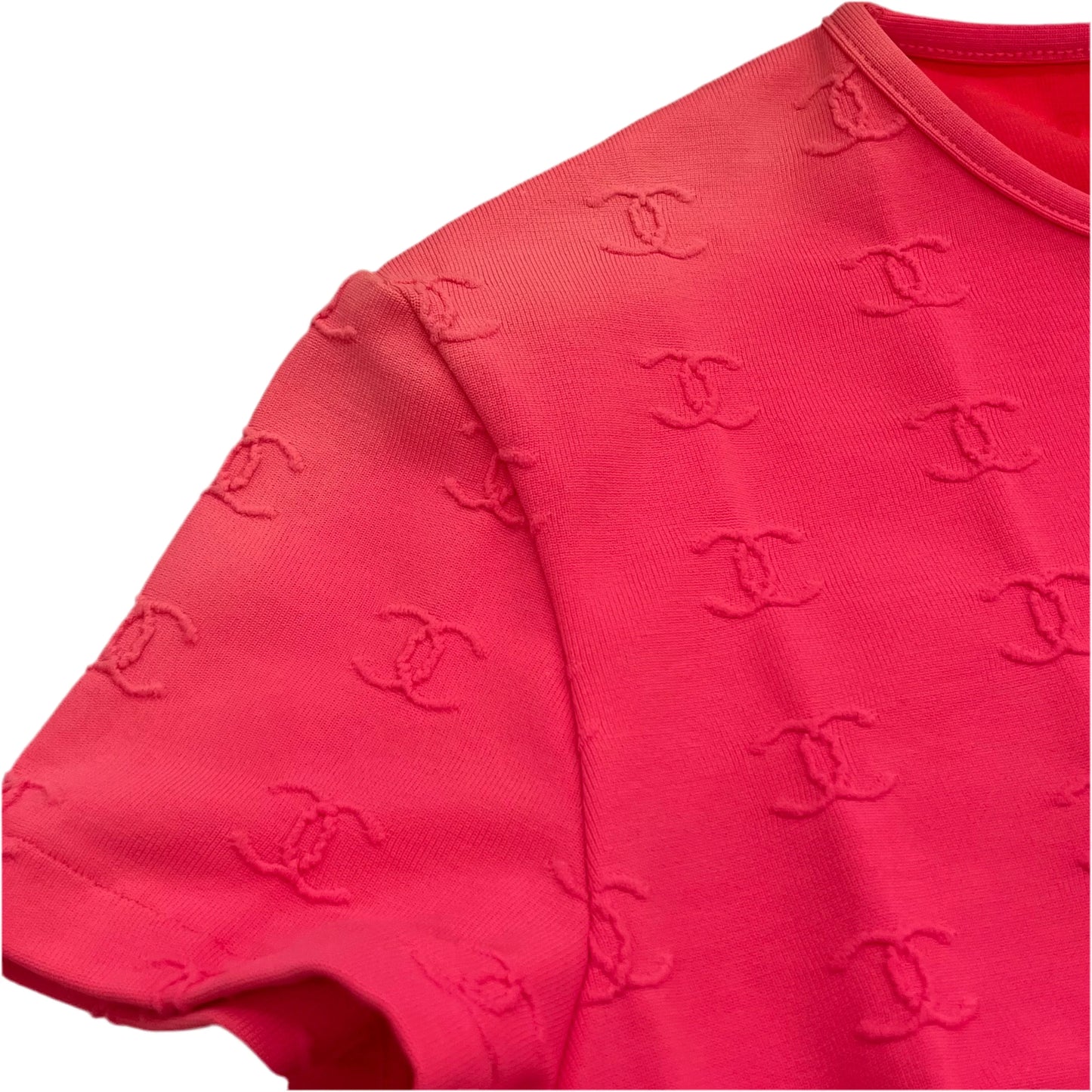 Chanel 1997 CC logo-embroidered cropped T-shirt #40