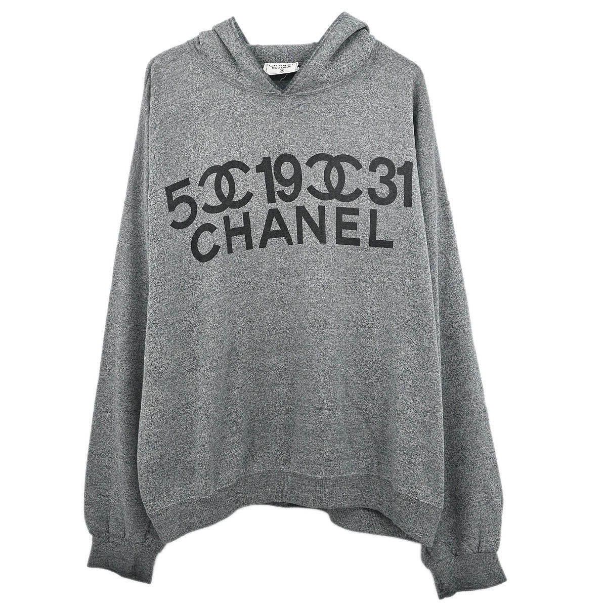 Chanel Long Sleeve Top Sweater Gray
