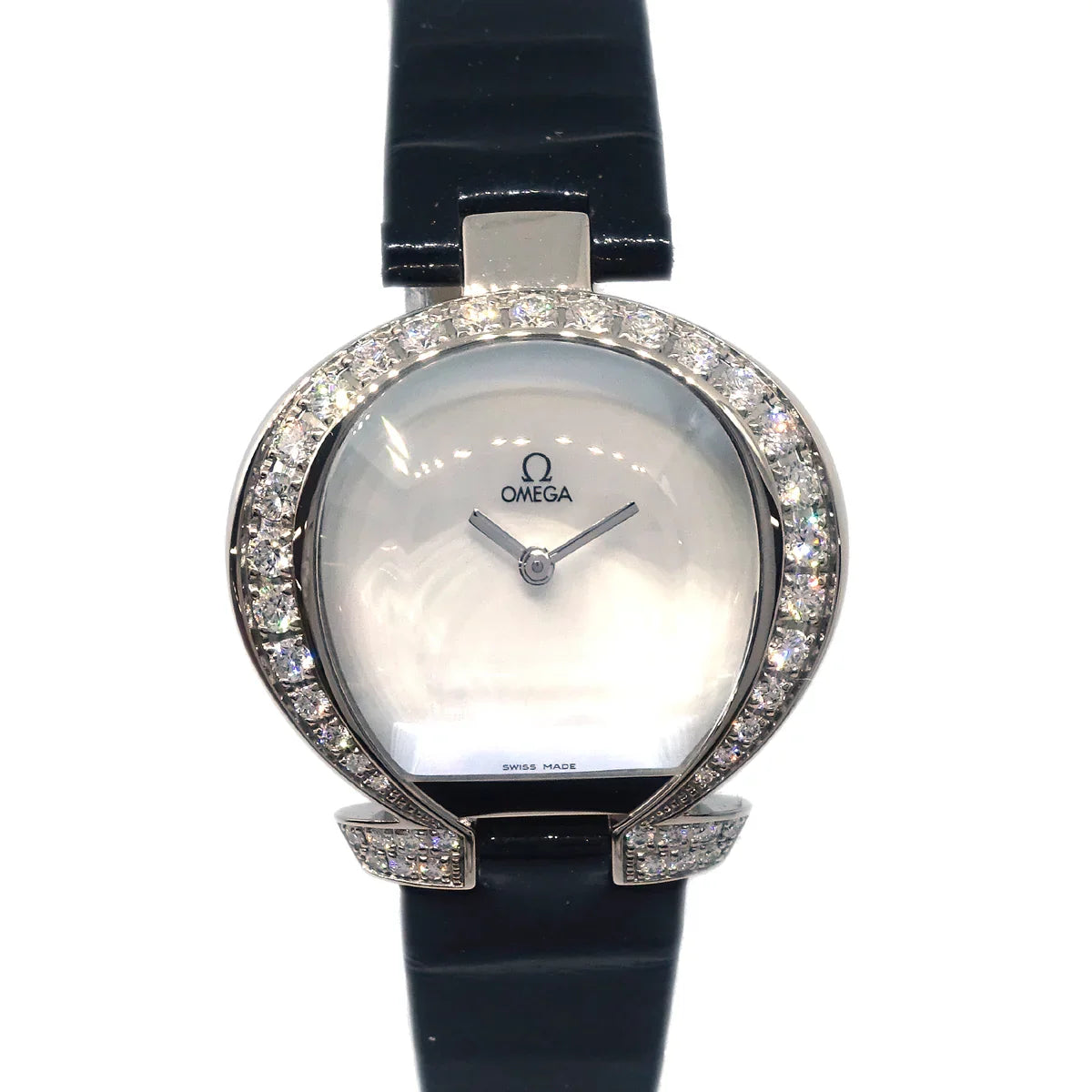 Omega Omegamania Quartz Watch 18KWG Diamond