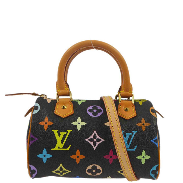 Louis Vuitton 2008 Black Multicolor Mini Speedy M92644 AMORE