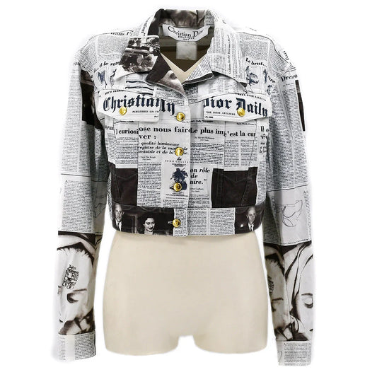Christian Dior Fall 2000 Newspaper Jacket White
