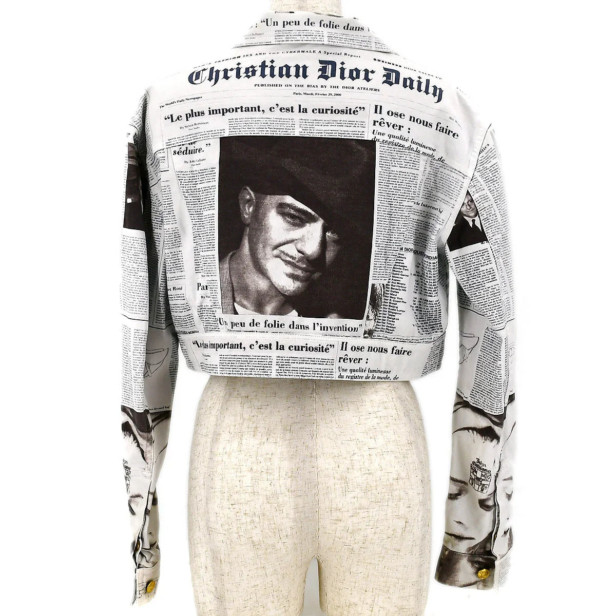 Christian Dior Fall 2000 Newspaper Jacket White