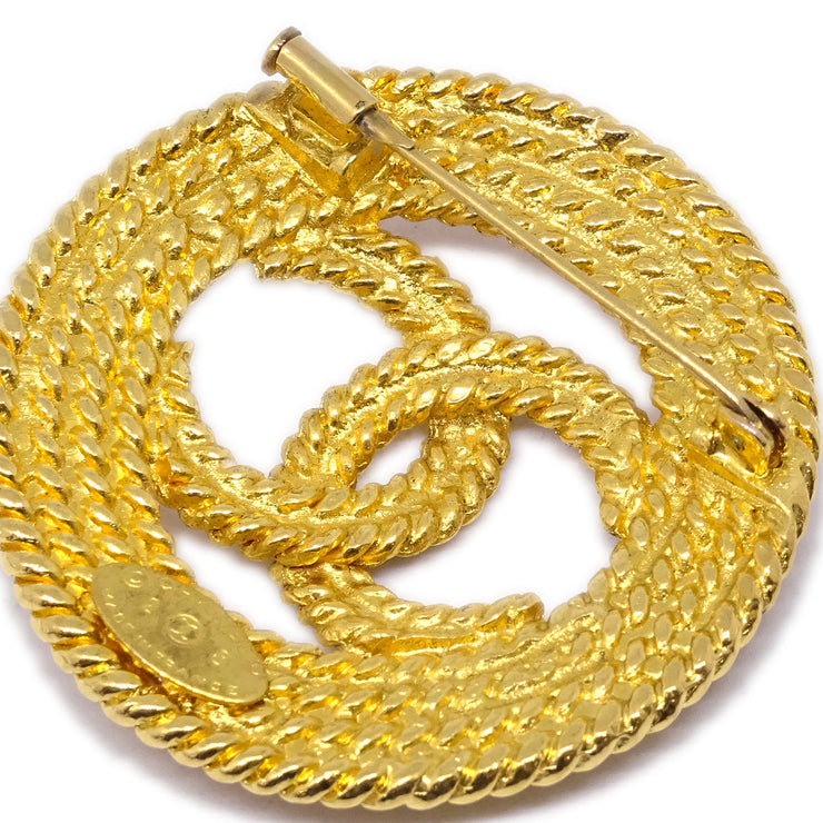 Chanel Medallion Brooch Pin Gold 28
