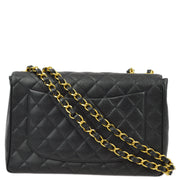 Chanel Black Caviar Jumbo Classic Flap Bag