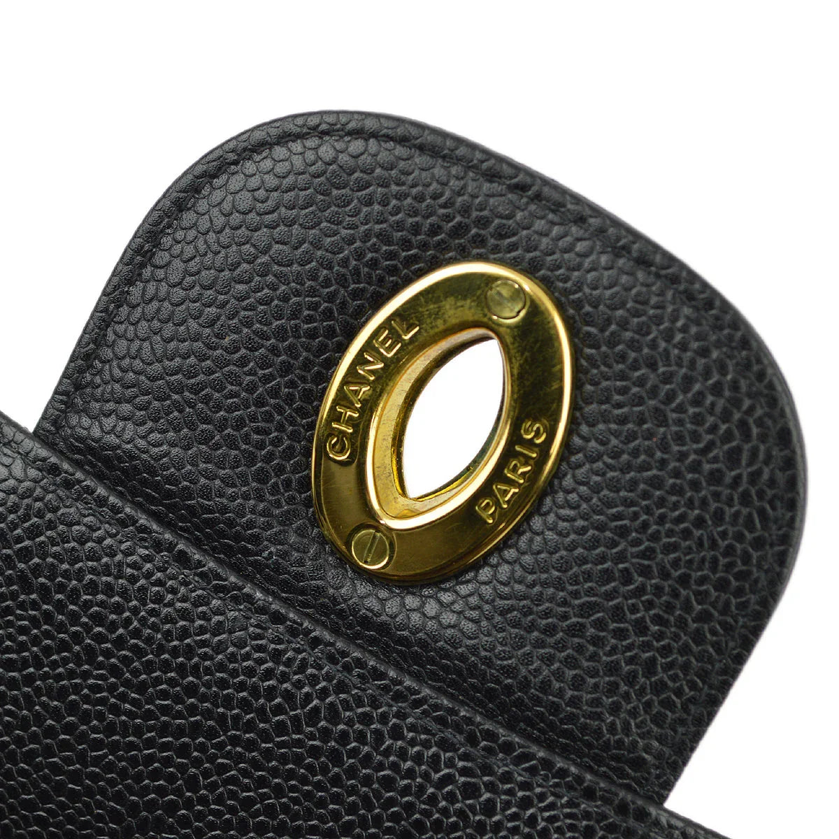 Chanel 1994-1996 Black Caviar Jumbo Classic Flap Bag