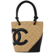 Chanel Beige Calfskin Cambon Ligne Tote Handbag