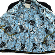 Chanel Spring 1993 Setup Suit Jacket Skirt Black #36